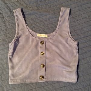Lavender Romwe Crop Tank Top